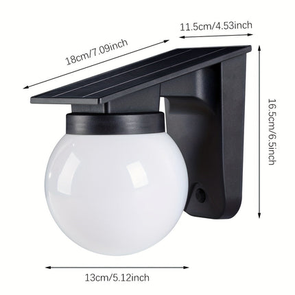 EcoGlow | Solar Outdoor Wall Light with Smart Dimming Feature | Modern Design for Effortless Illumination 5