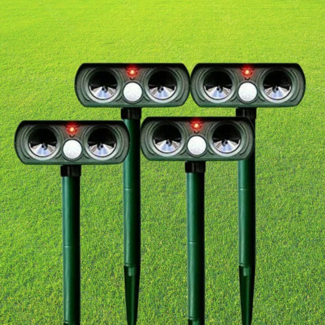 EcoGuard | Motion-Activated Animal Deterrent with Ultrasonic Sound | Solar-Powered Solution for Garden Protection 0
