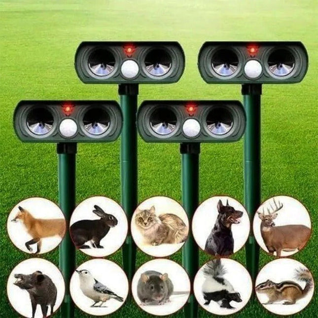 EcoGuard | Motion-Activated Animal Deterrent with Ultrasonic Sound | Solar-Powered Solution for Garden Protection 1