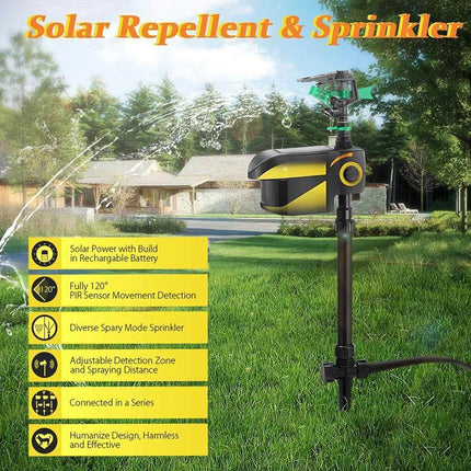 EcoGuard | Motion Activated Sprinkler with Solar Power & Customizable Coverage | Effective Garden Protection Against Animals 7