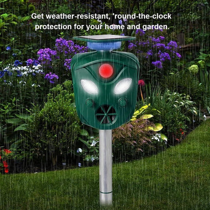 EcoGuard | Solar-Powered Animal Deterrent System with 360° Coverage | Effective Cat & Rat Repellent for Your Yard 1