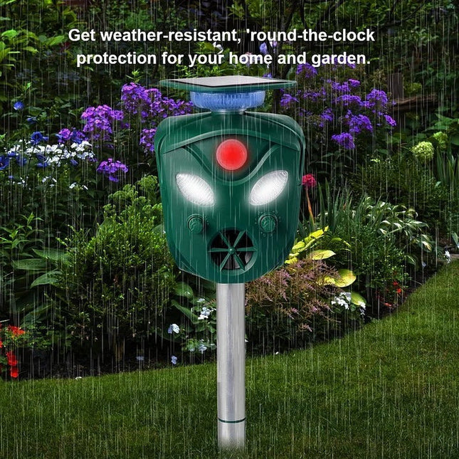 EcoGuard | Solar-Powered Animal Deterrent System with 360° Coverage | Effective Cat & Rat Repellent for Your Yard 1