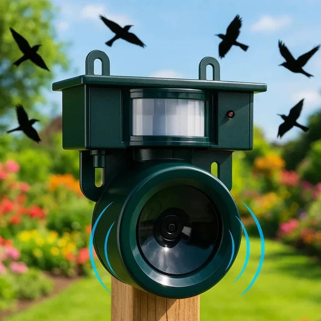 EcoGuard | Solar-Powered Animal Repeller with Motion Sensor & Custom Sounds | Durable Outdoor Device for Effective Animal Deterrence 0