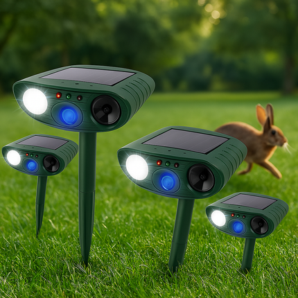 EcoGuard | Solar Powered Ultrasonic Rabbit Repeller with Flashing Lights | Effective Pest Control for Gardens 11