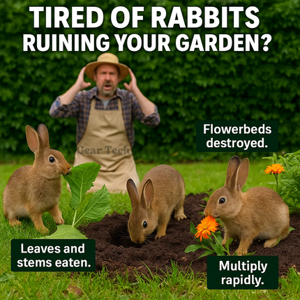 EcoGuard | Solar Powered Ultrasonic Rabbit Repeller with Flashing Lights | Effective Pest Control for Gardens 4