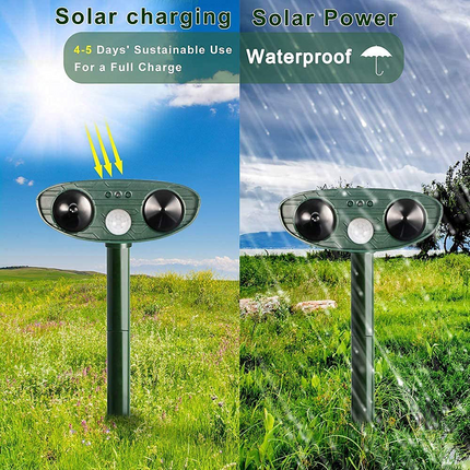 EcoGuard | Solar Powered Ultrasonic Rabbit Repeller with Flashing Lights | Effective Pest Control for Gardens 5