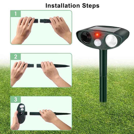 EcoGuard | Solar Powered Ultrasonic Rabbit Repeller with Flashing Lights | Effective Pest Control for Gardens 8