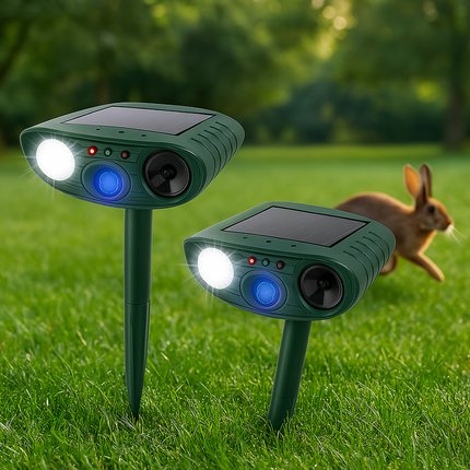 EcoGuard | Solar Powered Ultrasonic Rabbit Repeller with Flashing Lights | Effective Pest Control for Gardens 9