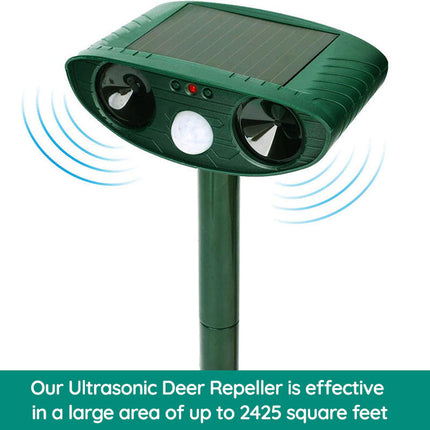 EcoGuard | Ultrasonic Cat, Squirrel & Rat Deterrent with Motion Sensor | Safe Solar-Powered Solution for Gardens and Yards 2