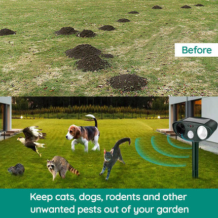 EcoGuard | Ultrasonic Cat, Squirrel & Rat Deterrent with Motion Sensor | Safe Solar-Powered Solution for Gardens and Yards 6