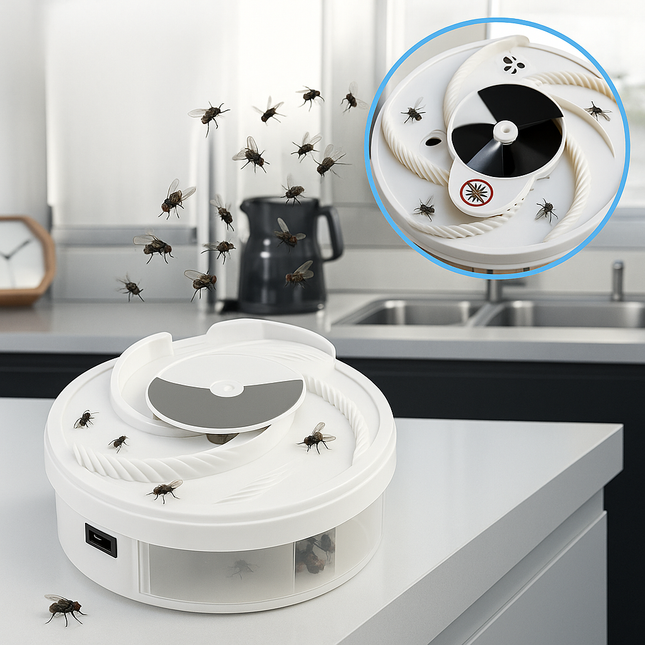 EcoTrappe | Electric Fly Catcher with LED Light & USB Power | Natural Solution for a Fly-Free Home 0