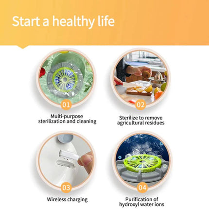 EcoWash | Portable Fruit & Vegetable Washing Machine with Vortex Cleaning Technology | Safe and Hygienic for Healthy Eating 8