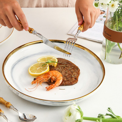 Eco Chic | Bamboo Cutlery Set with Stainless Steel Accents | Sustainable Dining for Elegant Gatherings 6