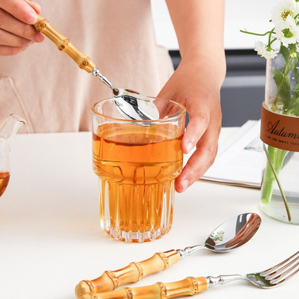 Eco Chic | Bamboo Cutlery Set with Stainless Steel Accents | Sustainable Dining for Elegant Gatherings 7