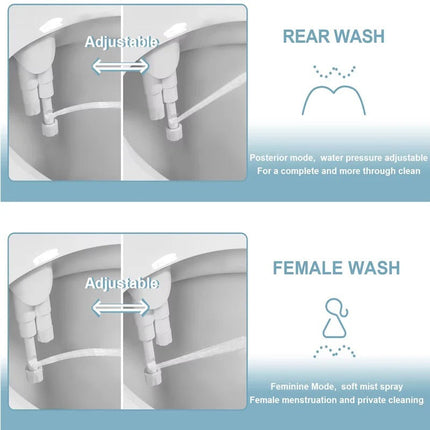 Eco Clean | Bidet Attachment with Dual Water Settings & Retractable Nozzle | Enhanced Hygiene for Comfortable Cleaning 4