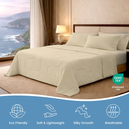 Eco Comfort | Natural Fiber Cooling Comforter with Ultra Breathability | Lightweight Design for Hot Sleepers 9
