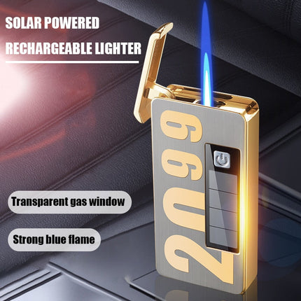 Eco Flame | Solar Charging Jet Lighter with LED Light | Compact Design for Outdoor Adventures 6