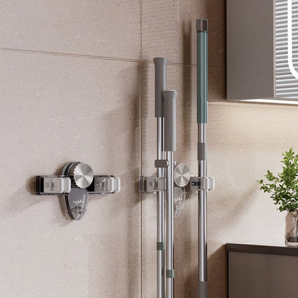 Efficient Storage Solutions | Heavy Duty Mop and Broom Holder with Powerful Suction Cups | Space-Saving Organizer for Clutter-Free Living 2