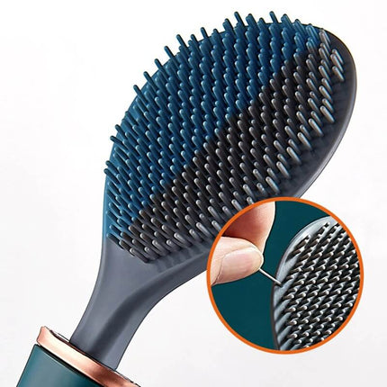 Efficient Wall-Mounted Toilet Brush with Flexible Head & Quick-Dry Holder for Hygienic Cleaning 1