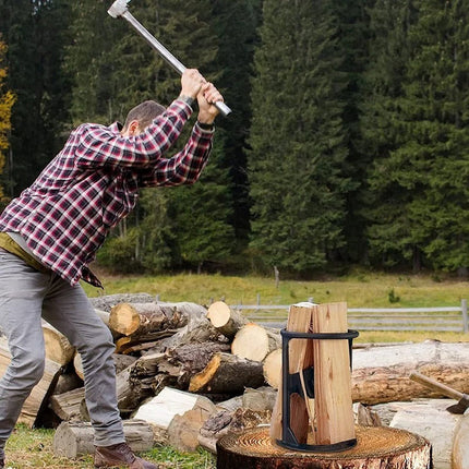Efficient Wood Splitter | Compact Manual Log Splitter with Ergonomic Handle | Portable Firewood Splitter for Hassle-Free Wood Splitting 2