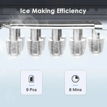 Effortless Ice Maker | Portable Countertop Ice Machine with Self-Cleaning Feature | Ideal for Home and Outdoor Use 2