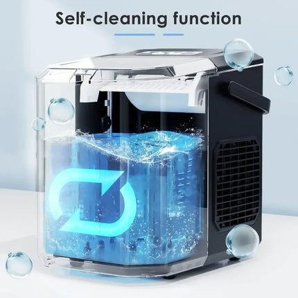 Effortless Ice Maker | Portable Countertop Ice Machine with Self-Cleaning Feature | Ideal for Home and Outdoor Use 3