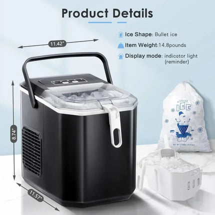 Effortless Ice Maker | Portable Countertop Ice Machine with Self-Cleaning Feature | Ideal for Home and Outdoor Use 5
