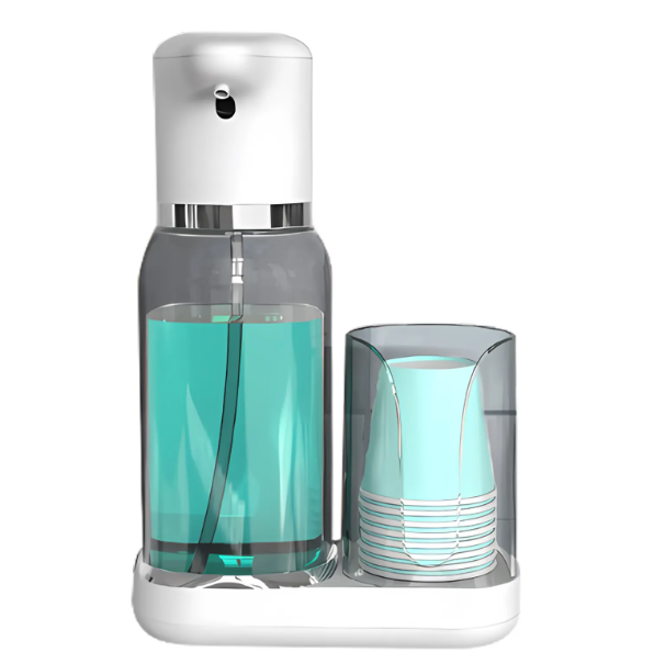 Effortless Mouthwash Dispenser | Hands-Free Design with Adjustable Volume for Hygienic Oral Care 0