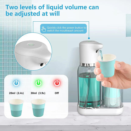 Effortless Mouthwash Dispenser | Hands-Free Design with Adjustable Volume for Hygienic Oral Care 6