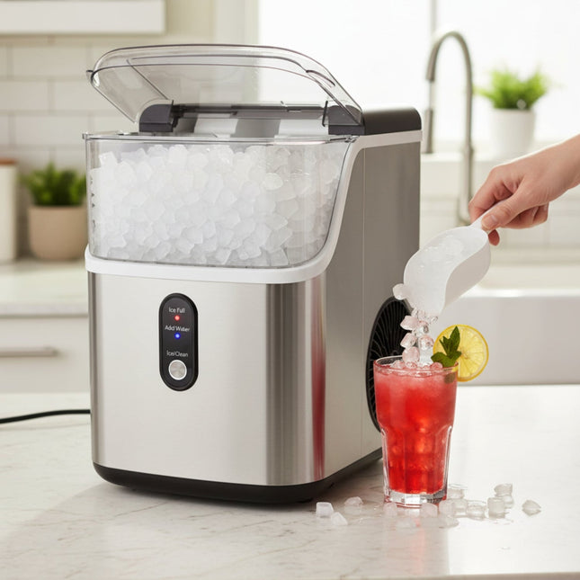 Effortless Nugget Ice Maker | Self-Cleaning Countertop Machine for Soft Chewable Ice 1