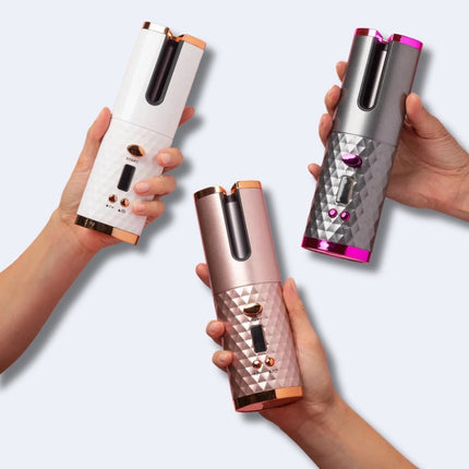 Effortless Style | Cordless Automatic Hair Curler with Adjustable Heat | Portable Design for Quick Touch-Ups 0