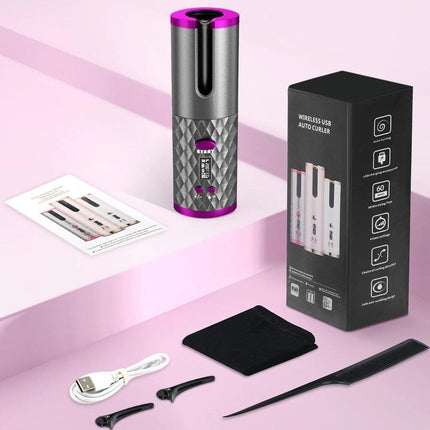 Effortless Style | Cordless Automatic Hair Curler with Adjustable Heat | Portable Design for Quick Touch-Ups 2