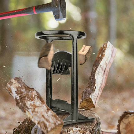 Effortless Wood Splitting Tool | Durable Carbon Steel Axe with Beveled Design | Safe Firewood Preparation for All Ages 3