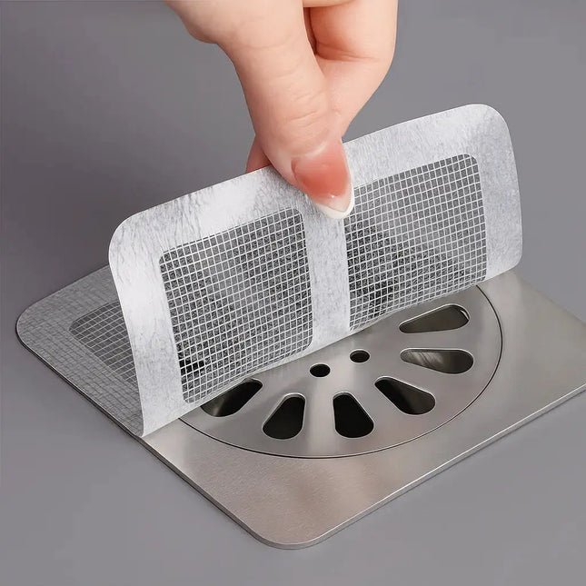 Shower Drain Hair Catcher, Disposable Shower Drain Cover, Self Adhesive Bathtub Drain Cover for Sink and Tub, 20 Pack