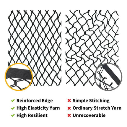 Truck Bed Cargo Net, Elastic Bungee Cargo Net with 6 Carabiner Hooks for Trunk – image 6