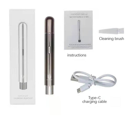 Electric Nose Hair Trimmer, Eyebrow Trimmer with Dual Blade and Detachable Head