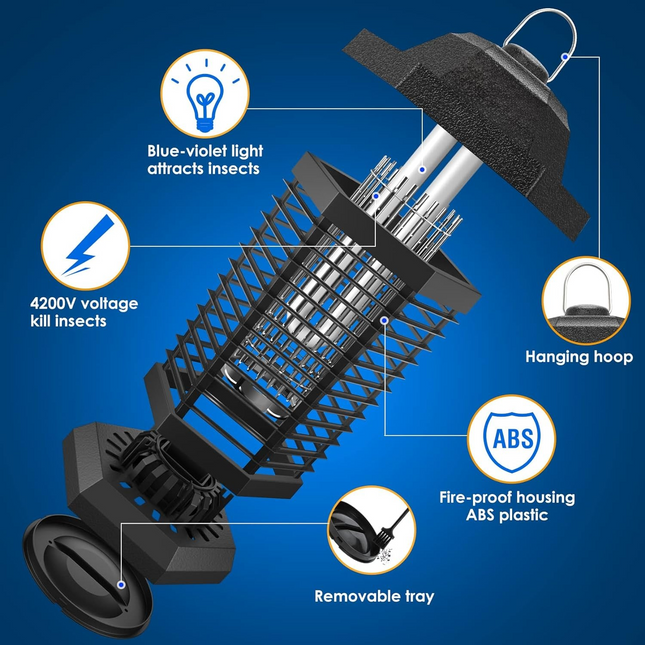 Electric Bug Zapper | High-Voltage Insect Killer with Wide Coverage | Non-Toxic Solution for Home Protection 1