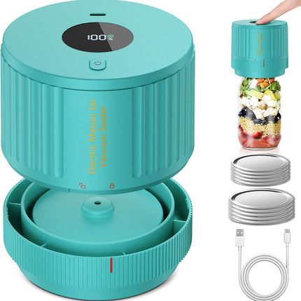 Electric Mason Jar Vacuum Sealer | One-Touch Food Saver Machine for Effortless Food Preservation 1