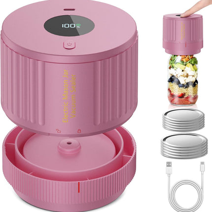 Electric Mason Jar Vacuum Sealer | One-Touch Food Saver Machine for Effortless Food Preservation 2