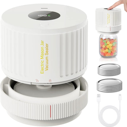 Electric Mason Jar Vacuum Sealer | One-Touch Food Saver Machine for Effortless Food Preservation 3