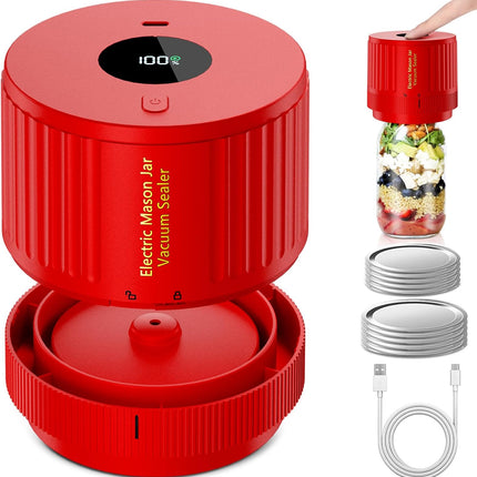 Electric Mason Jar Vacuum Sealer | One-Touch Food Saver Machine for Effortless Food Preservation 4