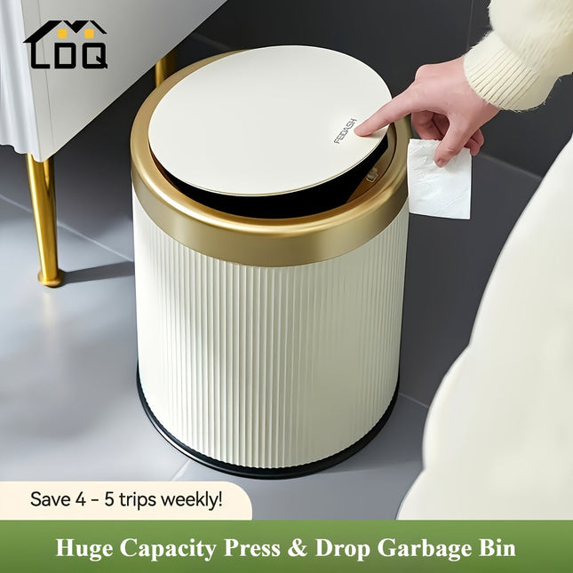Elegance Touch Bin | Oval Waste Bin with Touchless Opening | Stylish Trash Can for Modern Homes 1