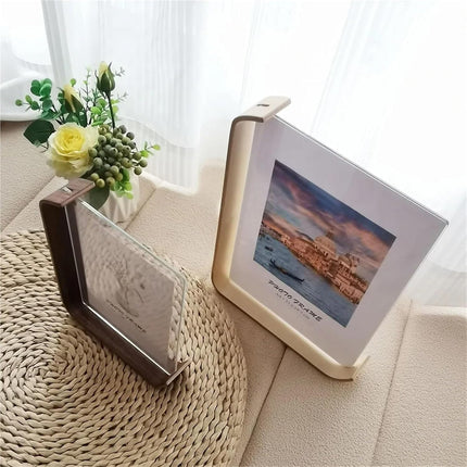 Elegant Acrylic Wood Photo Frame | Double-Sided Display for Versatile Showcasing 4