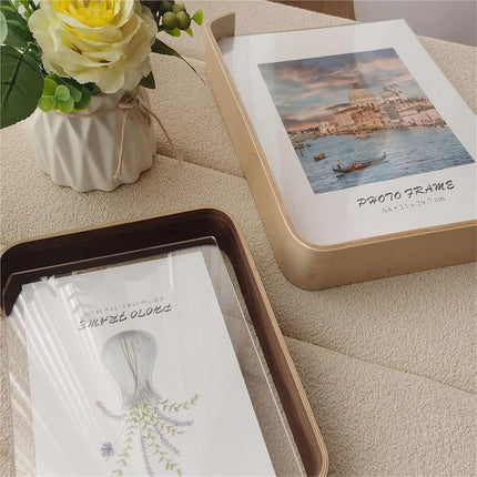 Elegant Acrylic Wood Photo Frame | Double-Sided Display for Versatile Showcasing 5