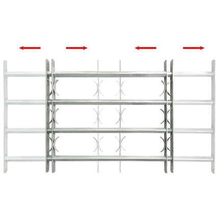 Elegant Adjustable Window Security Grille with 3 Crossbars for Enhanced Protection 1