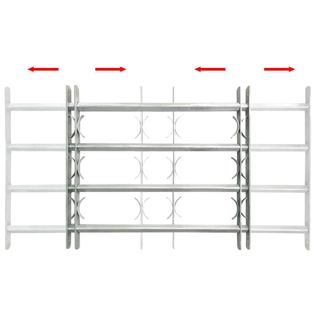 Elegant Adjustable Window Security Grille with 3 Crossbars for Enhanced Protection 1