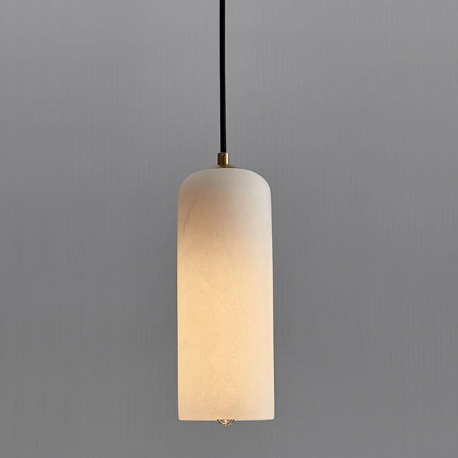 Elegant Alabaster Globe Pendant Light with Brass Finish | Adjustable Height for Versatile Illumination 0