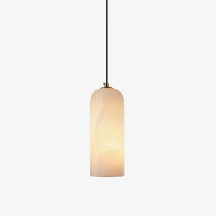 Elegant Alabaster Globe Pendant Light with Brass Finish | Adjustable Height for Versatile Illumination 6