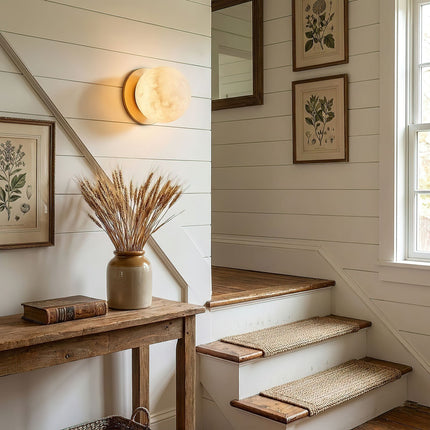Elegant Alabaster Orb Wall Lamp with Soft Glow | Minimalist Design for Timeless Elegance 7