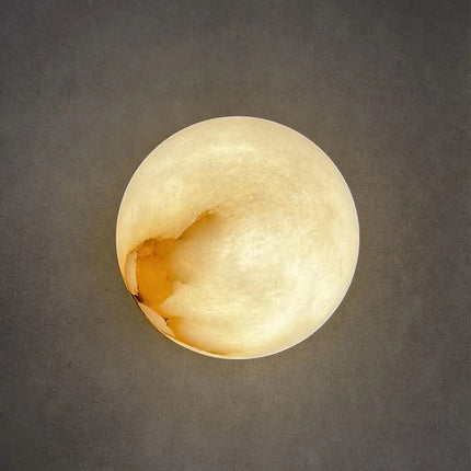Elegant Alabaster Orb Wall Lamp with Soft Glow | Minimalist Design for Timeless Elegance 8